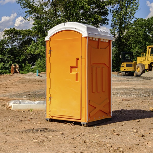 how often are the portable restrooms cleaned and serviced during a rental period in Goochland County VA